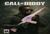 An AI generated Call of Duty parody cover. The game is called "Call of Diddy."