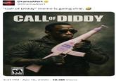 DramaAlert's Call of Diddy post. The post reads, ""Call of Diddy" meme is going viral. 🤣"