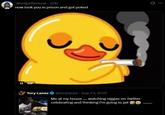 @ungodlymuse · 20h now look you in prison and got poked II GIF Tory Lanez @torylanez Sep 23, 2021 Me at my house.... watching n----- on Twitter celebrating and thinking I'm going to jail GIF