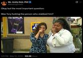 Ms. Andry Noir, PhD @keatingssixth Okay but the most important question: Was Tory f------ the person who stabbed him? IS BACK Dutch A 5:11 PM • May 12, 2025 102.9K Views WEWS 0 CWW