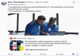 X user @H1DE_R posted a GIF of "Drake helping Yachty":https://knowyourmeme.com/memes/drake-helps-lil-yachty-with-the-laptop to write, ">The general consensus around Marathon is "The aesthetic is cool but everything else sucks >The aesthetic is completely stolen"

