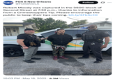 X account @FOX8NOLA posted a photo of New Orleans police arresting Robert Moody, gathering 3,000 likes in five days. 