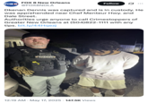 X account @FOX8NOLA posted a photo of New Orleans police arresting Dkenan Dennis, gathering 1,000 likes in four days. 
