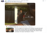 On May 19th, X user @CreoleCockpit_9 quoted the post showing Gary C. Price's arrest, zooming in on a blurry figure seen in the background alongside text that read, "You can see the 20k in his eyes," joking about the man possibly collecting a reward to turn the fugitive in. 