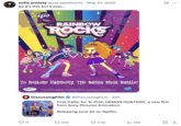 X user @ste_talkshorror tweeted a photo of _My Little Pony: Rainbow Rock_, writing, "So it’s this but k pop…," gathering over 4,000 likes in a day.