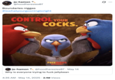 A "quote-tweet":https://knowyourmeme.com/memes/quote-retweets-qrts joking about "gooning":https://knowyourmeme.com/memes/gooning-goon-cave to JellyBean being wrong.