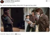 A meme editing a baby into The Last Of Us 2 game. The baby is Ellie and Dina's.
