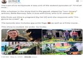 A post claiming "The Last of Us S2 Episode 4 was one of the wokest episodes of  TV of all time." The post is by jonny root.
