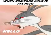 WHEN SOMEONE ASKS IF I'M HIGH HELLO