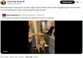 Posts By Feds @SuspectFed Subscribe Remember how just a year ago this entire site was laughing at boomers on fb falling for the most absurd Al slop? DramaAlert @DramaAlert - May 27 Emotional support kangaroo rejected entry to plane. 0:05 6:21 AM - May 28, 2025 201.5K Views