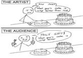 cake THE ARTIST 33 Man 4 that guy's cake is way better than mine wwwwwwww THE AUDIENCE H--------! that guy's cake is way better