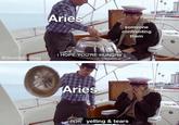A meme using a scene from "Nathan For You." The mem is about people with the zodiac sign Aries.
