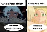 Wizards then Wizards now mmm pondering mmm boobs