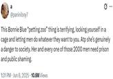 A tweet expressing how bad the "Bonnie Blue petting zoo" idea was. The tweet is by @paniniboy7.