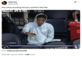 X user @tenstrife tweeted a video of Memphis Grizzlies player Ja Morant trying to block a camera from recording him, writing, "this what avoiding sinners spoilers feel like," in reference to the 2025 film "_Sinners_":https://knowyourmeme.com/memes/subcultures/sinners-2025.