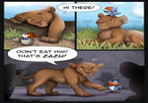 Zazu and Sarabi By Tamiandart HI THERE! DON'T EAT HIM! THAT'S ZAZU!