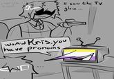 Fan art of Kris from Deltarune. The art references the film "I Saw the TV Glow."