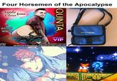 A four horsemen meme about optical illusions.