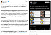 X user @PointCrow tweeted a photo of MrBeast complaining about the "largest channel in Russia" taking his thumbnails and editing their face onto his. The tweet criticized MrBeast for his supposed hypocrisy, saying, "I spend days, weeks, sometimes months thinking of thumbnails, working with artists to craft the perfect one — and you’ve made something that can steal my (and my artists) hard work without a thought," adding, "If there’s any class action lawsuit, count me in."