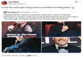 A "tweet":https://knowyourmeme.com/memes/sites/twitter-x about the "Woke Right" trying to "cancel":https://knowyourmeme.com/memes/cancel-culture comedian Bill Burr.