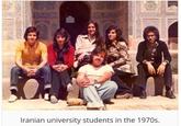 Iranian university students in the 1970s.