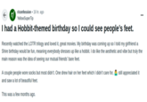 ← r/ r/confession 16 hr. ago YellowSuperTip I had a Hobbit-themed birthday so I could see people's feet. Recently watched the LOTR trilogy and loved it, great movies. My birthday was coming up so I told my girlfriend a Shire birthday would be fun, meaning everybody dresses up like a hobbit. I do like the aesthetic and vibe but truly the main reason was the idea of seeing our mutual friends' bare feet. A couple people wore socks but most didn't. One drew hair on her feet which I didn't care for, still appreciated it and saw a lot of beautiful feet. This was a few months ago.