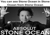 You can see Stone Ocean in Stone Ocean from Stone Ocean ABSOLUT STONE OCEAN