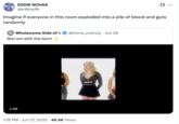 A "quote-tweet":https://knowyourmeme.com/memes/quote-retweets-qrts humorously posing a violent solution to deal with the people who made the Rizz 'Em With the 'Tism Girl "video":https://knowyourmeme.com/memes/viral-videos.