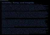 davidthespider: Godzilla, Kong, and tragedy. Something I've felt for a long time but never expressed is what I feel is the fundamental difference between Kong and Godzilla. Obviously the two kaiju are very different in concept, but it can't be ignored that there are notable similarities between them in many aspects. They're both powerful kaiju with near absolute power over their respective domains. They both are treated with religious reverence in their media and in the real world. They both face repulsion, hatred, and harsh adversity from mankind. They also have what all kaiju fundamentally share: that being that they exist in a world that was built in opposition to them. The entire world has been developed to accommodate miniscule animals that wish for both of their downfalls. This is what makes kaiju, particularly Godzilla and Kong, inherently tragic characters. There is no place for them in this world. The difference is how Godzilla and Kong cope with this fact. Kong is a very lonely beast. His race and anyone he could call his family is long dead. All he longs for is a companion to comfort him as he fades into the abyss. This mission of his is cut short by humanity, a force that refuses to let Kong go quietly into the night. Seeking for someone he could leave behind is Kong's way of coping with his existential depression. King Kong is lonely. There can be no doubt that Godzilla is also very lonely. He too is, the last of his kind. However, unlike Kong whose family presumably died naturally if not peacefully, Godzilla's family was violently ripped away from him by a man-made disaster. Baptized in the fire of the atom bomb he is reborn as a spirit of vengeance. Kong wanted to die peacefully and wasn't allowed to, but Godzilla wants to fight. He wants the creatures that did this to him to know that he matters. That they will not get away with doing this to him and they never do. Kong can be beaten and killed but Godzilla never stays down. Even if he does die another one of him always takes his place. Everyone who fights Godzilla loses eventually. Even in death, his quest for vengeance never ends. That's the difference between these two titans. Where Kong is tragic, melancholy, and passive, Godzilla is bitter, rageful, and worst for humanity, active. Kong is vulnerable and adverse to conflict with humanity, but Godzilla is almost invincible and relentless. They face the same existential problem but want opposite things, feel opposite feelings, and have opposite goals as their ways of dealing with it. Neither of them have a place in this world but the difference is that one wants to disappear, and one wants to make himself known. These kaiju are very similar monsters with very different personalities, and I think that's neat.