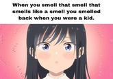 When you smell that smell that smells like a smell you smelled back when you were a kid.