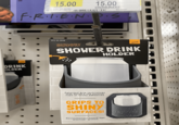 DRINK OLDER 15.00 PER EA RETAIL PRICE 15.00 DRINKWARE SHOWER BEER HOLDER WAS06001 FR.T.EN.P.S 053-24-2048 SUDSKI Spratt SHOWER DRINK HOLDER Patented grip technology that doesn't use suction cups or sticky adhesives GRIPS TO SHINY SURFACES! Revolutionary space-age drainage system