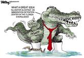 A comic by Bill Day about Alligator Alcatraz.