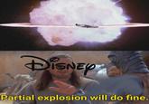 DISNEY Partial explosion will do fine.