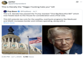A "tweet":https://knowyourmeme.com/memes/sites/twitter-x calling "Donald Trump's":https://knowyourmeme.com/memes/people/donald-trump One Big Beautiful Bill Act the "N---- I f------ hate you" bill.