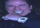 An AI image of "bust down travolta." It shows john travolta flexing.
