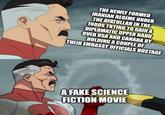 THE NEWLY FORMED IRANIAN REGIME UNDER THE AYATOLLAH IN THE 1980S TRYING TO GAIN A DIPLOMATIC UPPER HAND OVER USA AND CANADA BY HOLDING A COUPLE OF THEIR EMBASSY OFFICIALS HOSTAGE A FAKE SCIENCE FICTION MOVIE