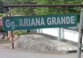 A photo of a street sign with "Gg. Ariana Grande," which resembles the name of the American popstar "Ariana Grande":https://knowyourmeme.com/memes/people/ariana-grande. The post was a part of a mid-2025 "TikTok":https://knowyourmeme.com/memes/sites/tiktok trend.