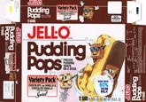 190801 JELLO Pudding Pops 12 BARS FROZEN PUDDING SNACK ON A STICK Variety Pack CHOCOLATE VANILLA & CHOCOLATE-VANILLA ARTIFICIAL FLAVOR Swirl JELLO Pudding Pops Variety Pack CHOCOLATE FLAVOR, VANILLA & CHOCOLATE-VANILLA ARTIFICIAL FLAVOR Swirl FROZEN PUDDING SNACK ON A STICK JELLO Pudding Pack 12 BARS Pops Swirl CHOCOLATE-VANILLA CHOCOLATE, VANILLA & CODE NUMBERS 36 3390 9248A52 JELLO Pudding Paps Variety Pack-12 Proof of Purchase 82. KM MADE WITH 60% SKIM MILK 12 BARS (1.75 FL. OZ. EA.) NET WT. 21.0 FL. OZ. Pudding Pops PROTUPIDDING JELLO 12 BARS