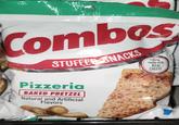 Combos STUFFED SNACKS Pizzeria BAKED PRETZEL Natural and Artificial Flavors Filling made with REAL CHEESE