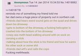 Anonymous Tue 14 Jan 2014 10:34:53 No.14018882 Quoted By: >>14036361 >>14018778 reminds me of something my friend told me her dad owns a huge piece of property out in northern cali >friends dad hears weird sound gets on the quad and drives down his driveway >gets to bottom of the driveway, a f------ helicopter is crashed into the bottom of his driveway >crazy ass meth head walking around with on sock on carrying a stick >talking about how the stick is his friend and how he wants his other sock or some s--- >friends dad w--'s and calls the cops F------ methheads.