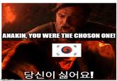 ANAKIN, YOU WERE THE CHOSON ONE! H 당신이 싫어요! imgflip.com