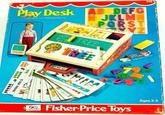 Play Desk ABCDEFG A portable, fun-filled activity toy. HIJKLMN PORST YZ FISHER PRICE TOYS 176 00 0000 2000 000 YOUT IS OUR FRIEND FIN SCHOOL DAYS DESK 88 TREE WHAT IS IN THIS TREE VE LIKE TO CHALK ABG FISHER PRICE Fisher-Price Toys Ages 3-8
