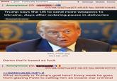 Board /pol/ - Politically Incorrect Anonymous (ID: hq+177GT) Settings Mobile Home 07/08/25(Tue) 07:45:05 No.509810645 Trump says the US to send more weapons to Ukraine, days after ordering pause in deliveries Russia/Ukraine IMG_9436.jpg 594 KB JPG Damn that's based as f--- Anonymous (ID: iHya8Tm/) >>509810645 (OP) # 07/08/25(Tue)07:46:29 No.509810715 What actually is Trump's goal here? Every week he goes from glazing Putin to calling him an insane war criminal