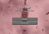 You died! Tech fell from a high place Score: 0 Fiespawn Title screen