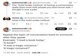 Solid Snake Method Explained A tweet explaining the Solid Snake Method of Conversation. The tweet was shared by @tomabella.