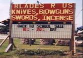 BLADES R US KNIVES, BLOWGUNS SWORDS, INCENSE BACK TO SCHOOL SALE 10:1-20:40 OFF
