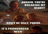 ANAKIN, YOU'RE BREAKING MY HEART! DON'T BE SILLY, PADME... IT'S PRONOUNCED "NECK".