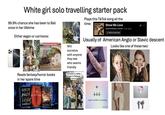 White girl solo travelling starter pack 99.9% chance she has been to Bali once in her lifetime Either vegan or carnivore: Optimal Human Diet Will socialize Plays this TikTok song all the time: SHOW ME LOV Show Me Love wizthemc&bees.n.honey 75.2K videos + Add to music app Usually of American Anglo or Slavic descent Looks like one of these two: Reads fantasy/horror books in her spare time NINTH HOUSE LEIGH BARDUGO The SMOKE AND STONE YEAR of the WITCHING ALEXIS HENDERSON CHAEL R. FLETCHER with anyone they see who seems friendly Everyone is a little famous in Pakistan ARKWAY RIVE 444 angel number meaning CRYSTALS.COM 19