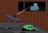 A "Groyper":https://knowyourmeme.com/memes/groyper in an FBI van shooting a beam into a Wojak's brain. The meme is meant to show a "glowie":https://knowyourmeme.com/memes/glowie-glowposting brainwashing people.