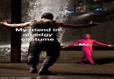 My friend in an edgy costume made with mematic Me